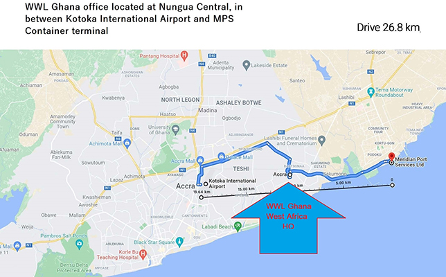 ghana airport and port map